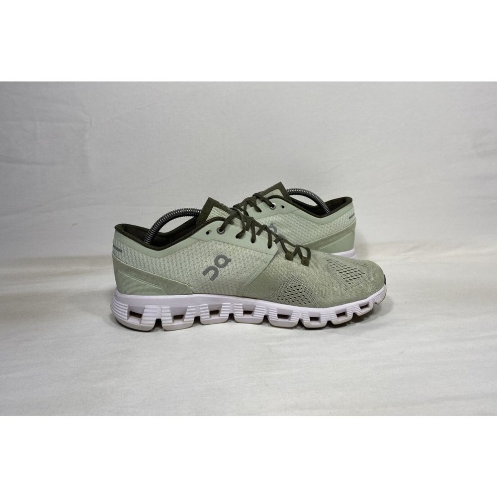 On Cloud X Running Shoes Green White Aloe Athletic Sneakers Men’s Size 9.5 - Picture 6 of 15